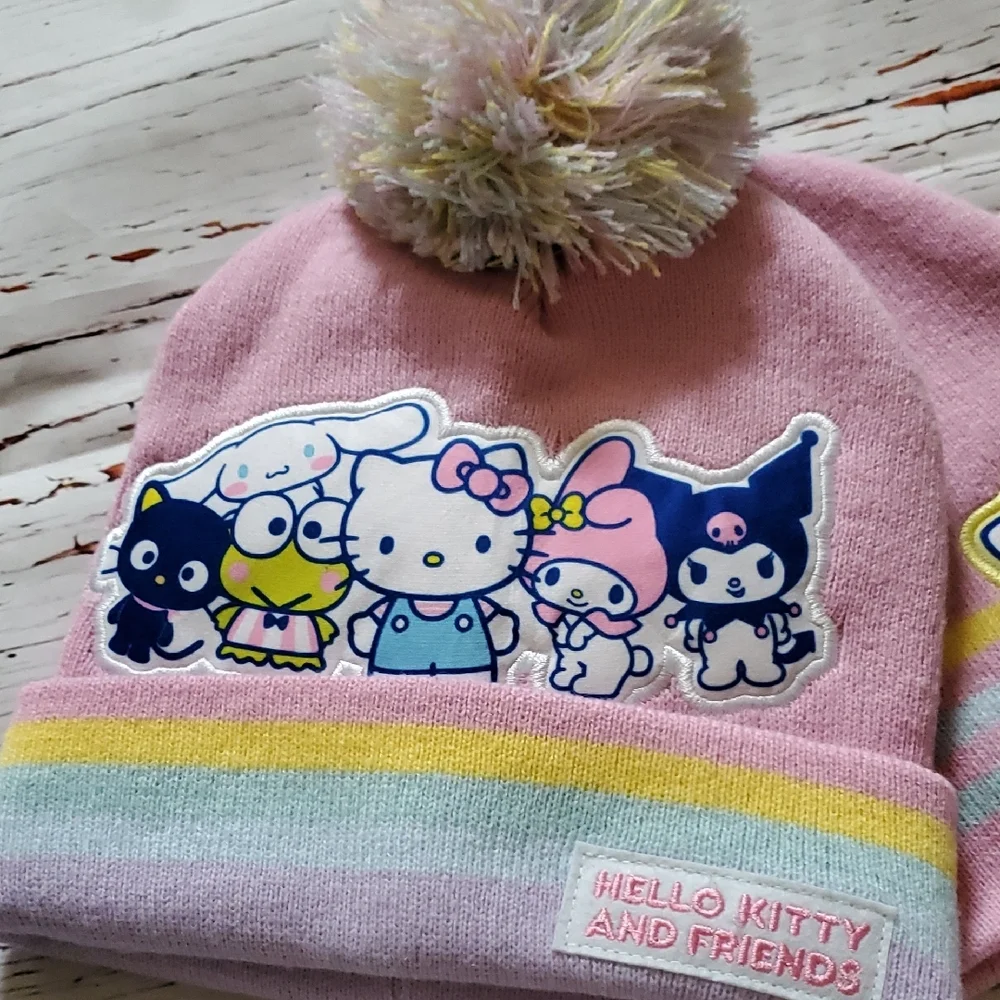 🆕️ Hello Kitty and Friends Girl's Pink Beanie Set 💕